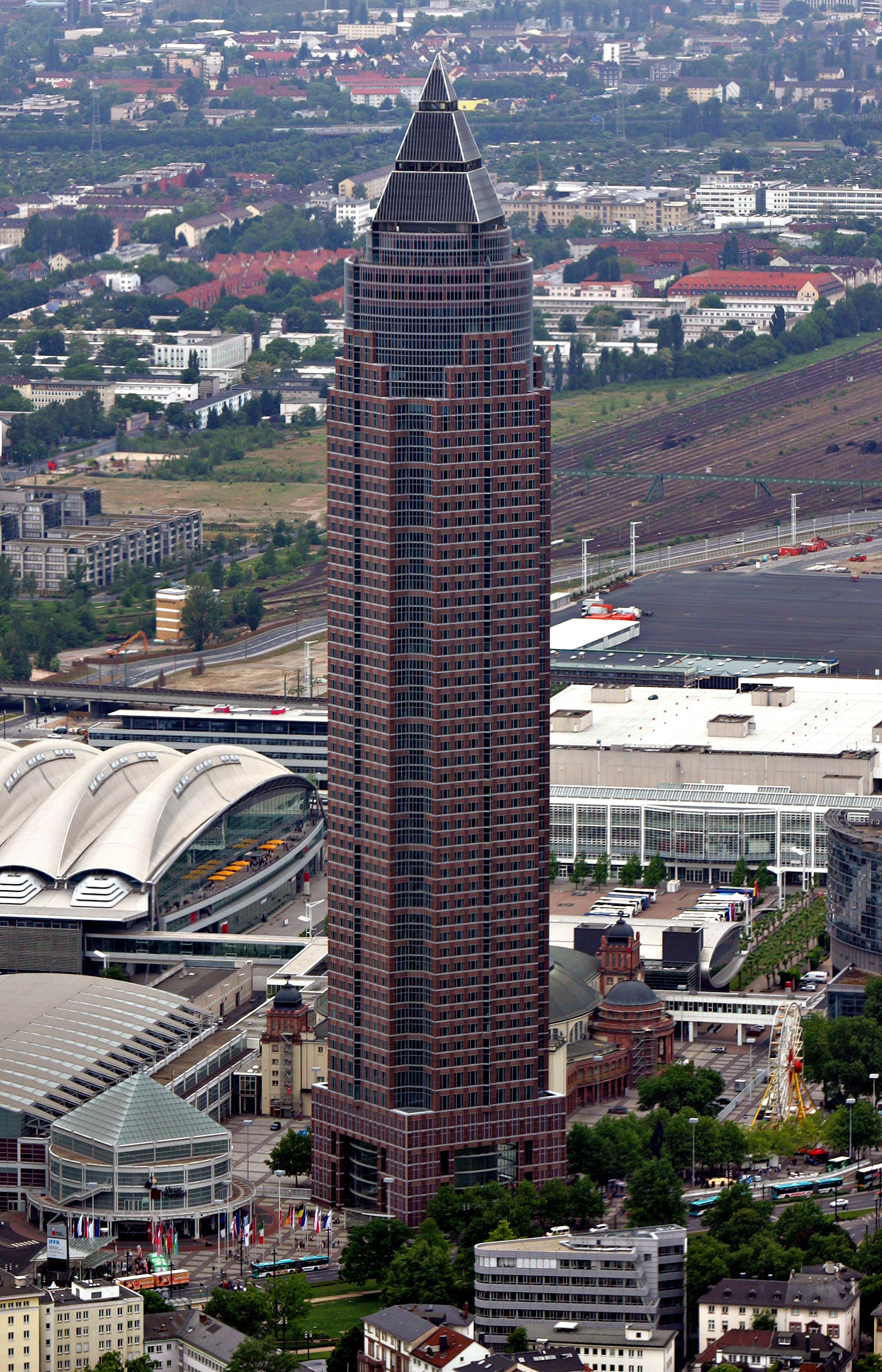 MesseTurm - View from a helicopter 