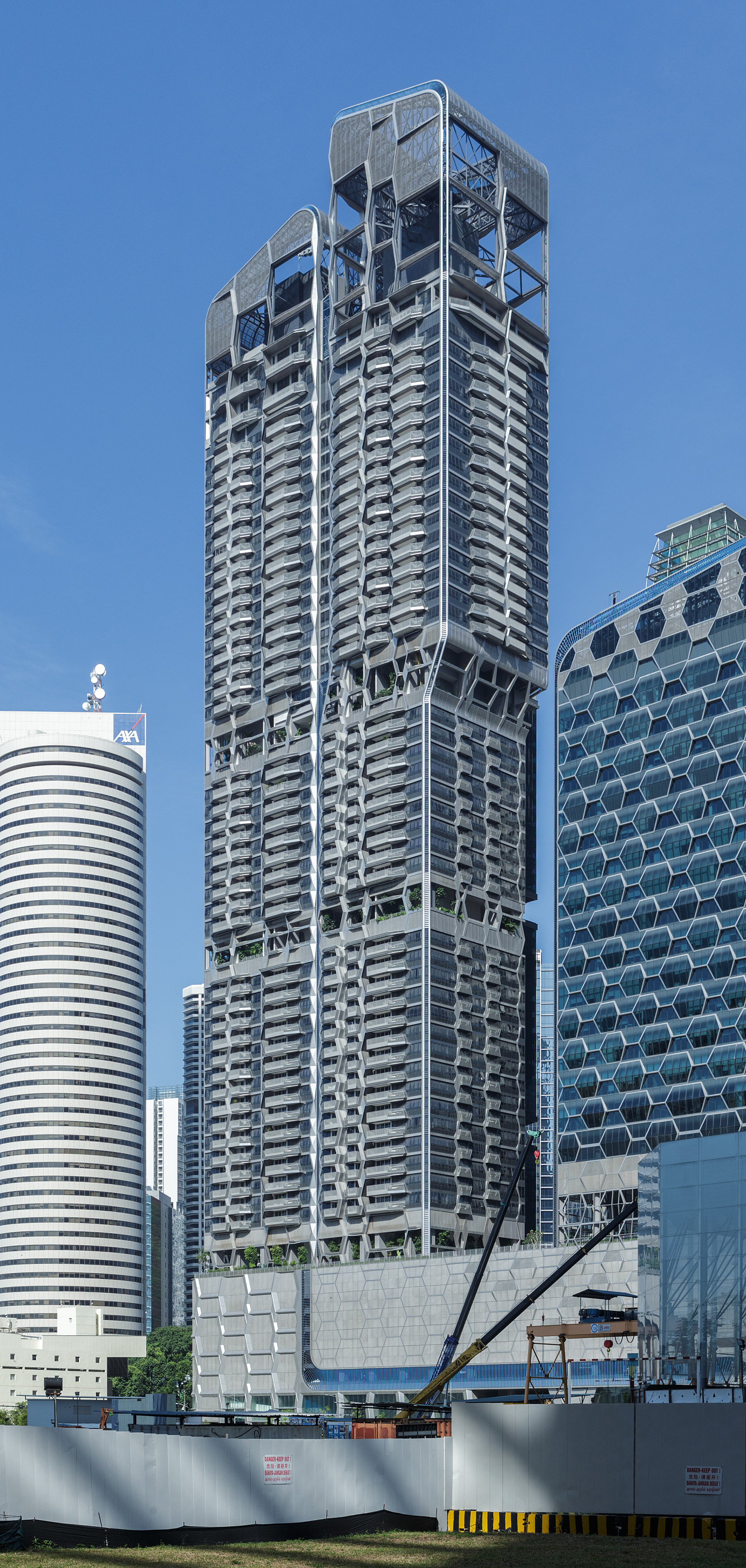 V on Shenton Residential Tower - View from the east&nbsp;