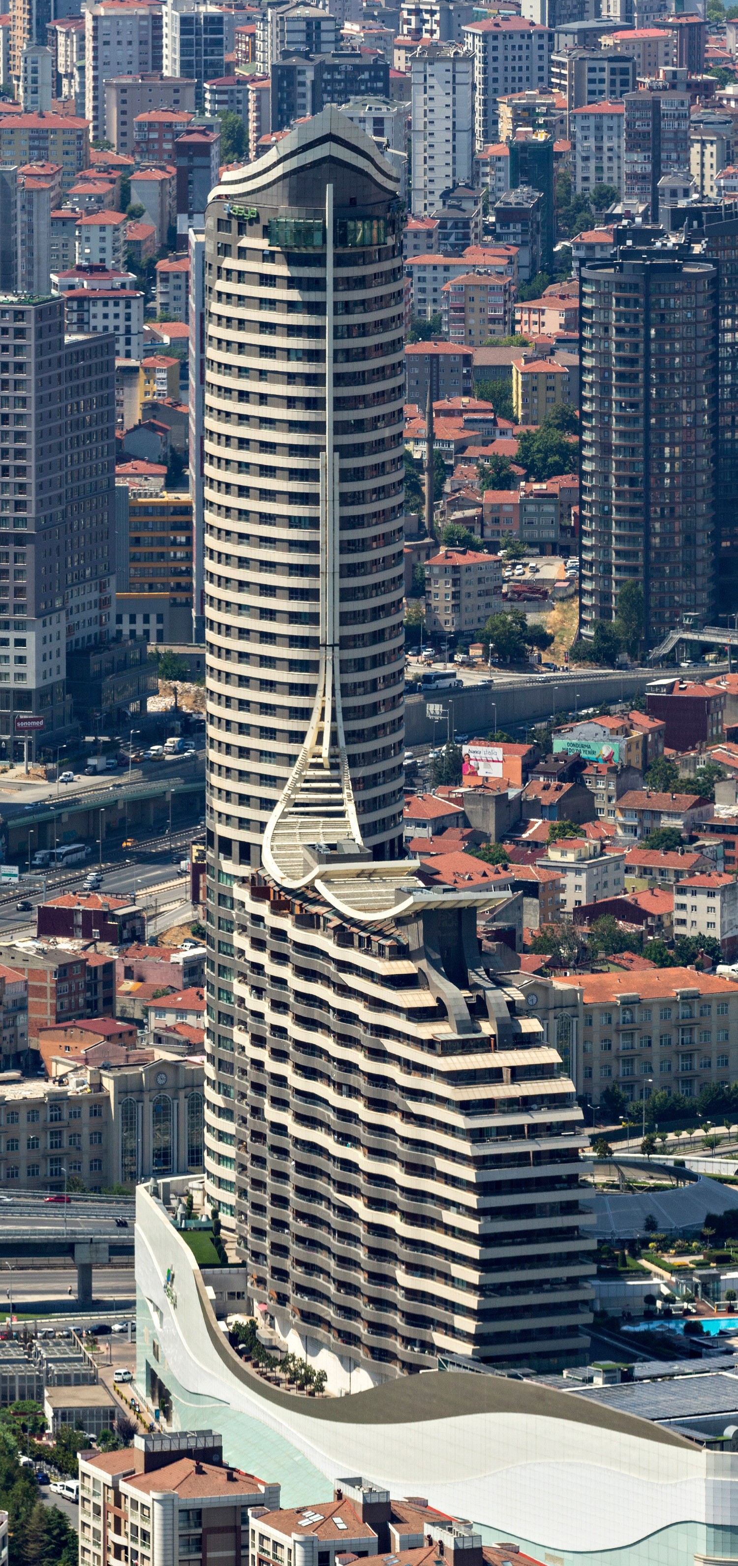 Ak-Asya Shopping Center & Tower - View from aml?ca Tower 