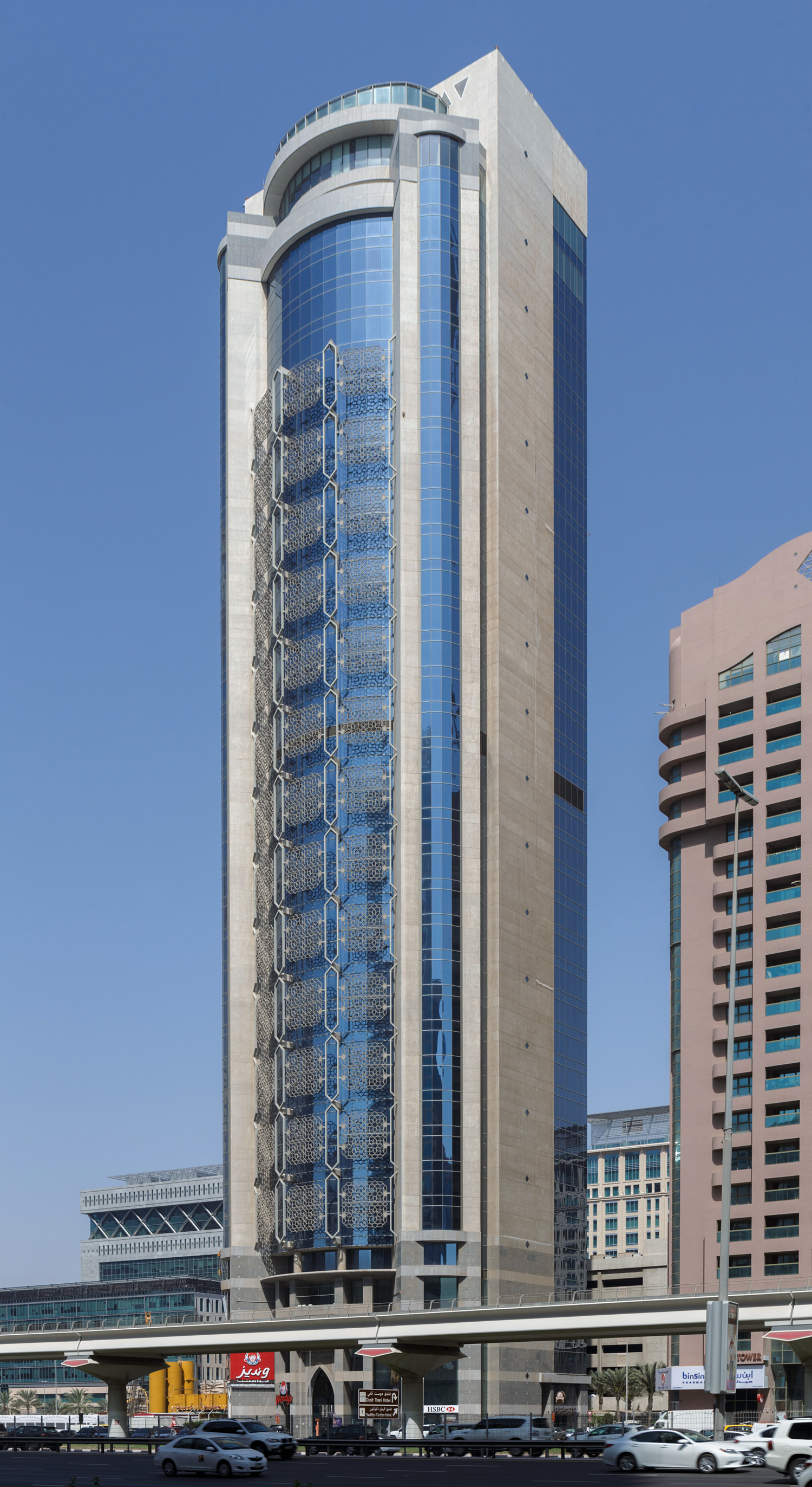 Al Saqr Business Tower - View across Sheikh Zayed Road 
