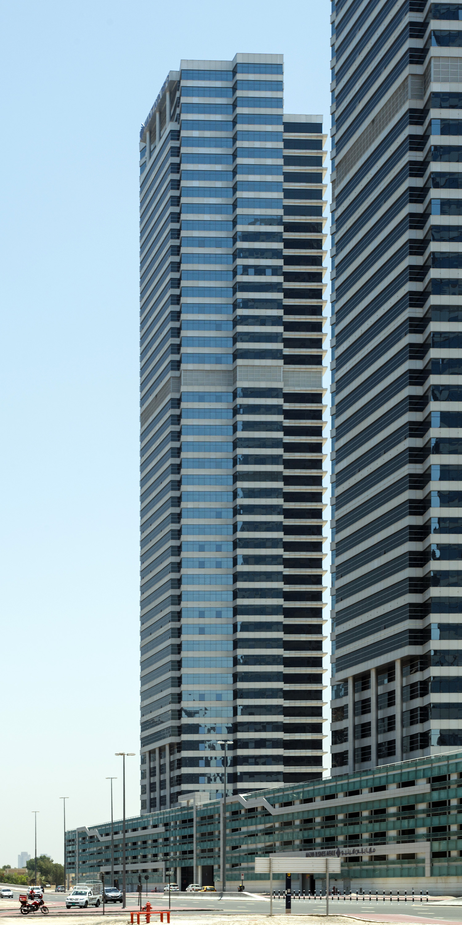 Mazaya Business Avenue Tower 3 - View from the southwest 