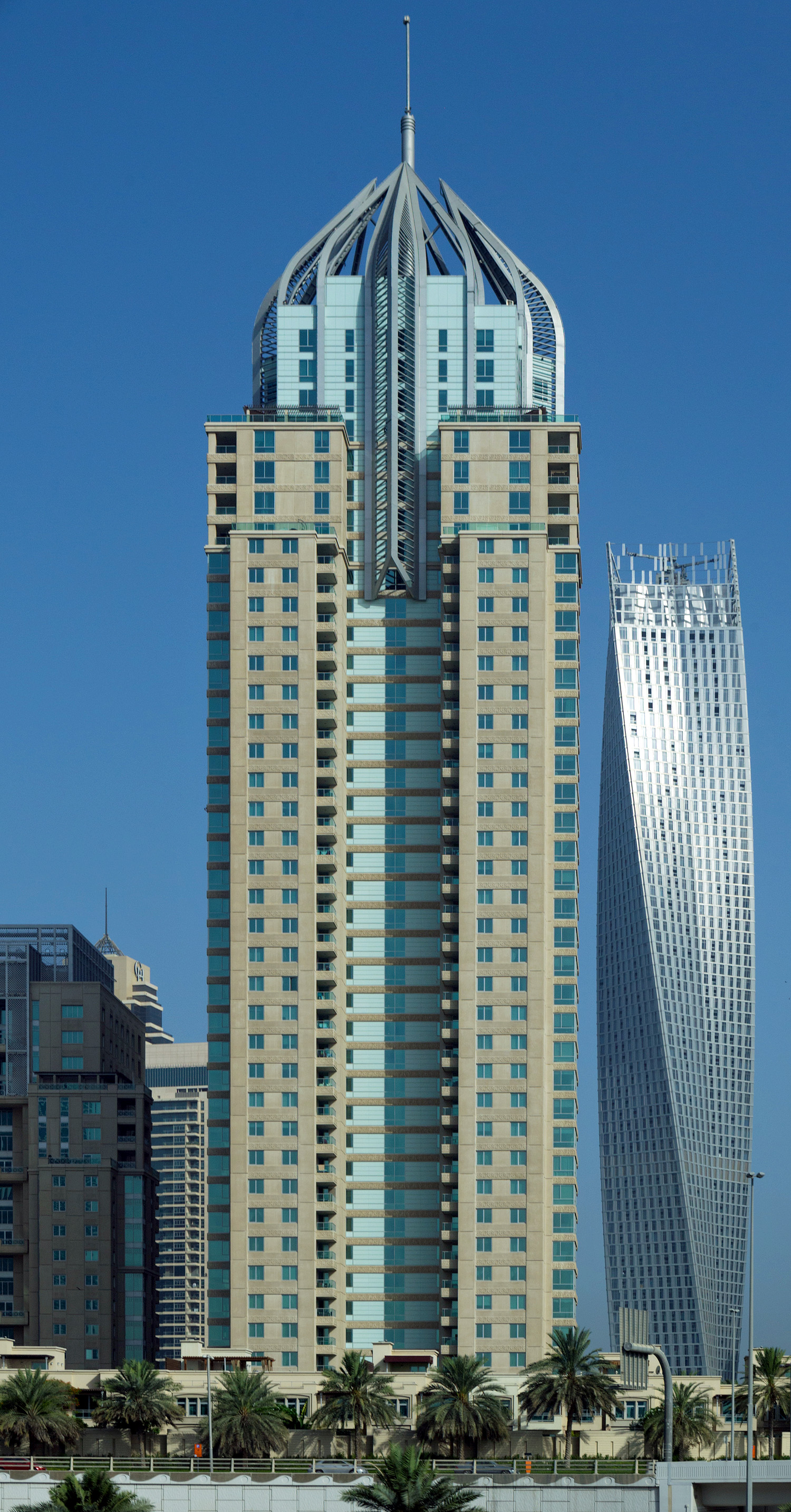 Mesk Tower - View from Dubai Metro Red Line 