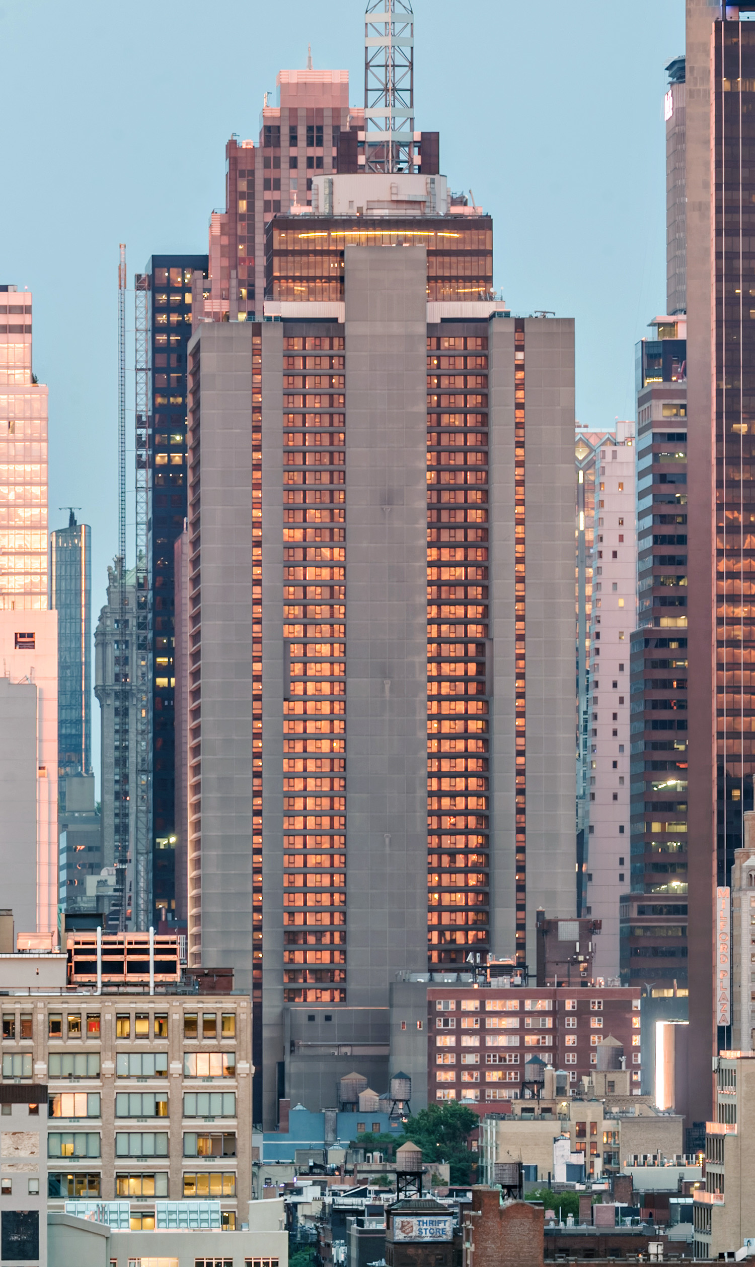 New York Marriott Marquis Hotel - View from Weehawken 